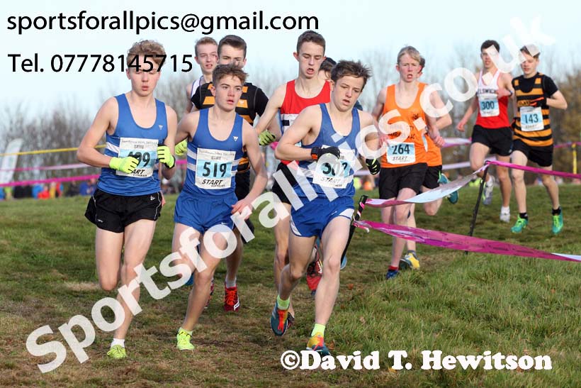 Mens under-17s 2017 Start Fitness North Eastern Harrier League, Aykley Heads, Durham. Photo:  David T. Hewitson/Sports for All Pics